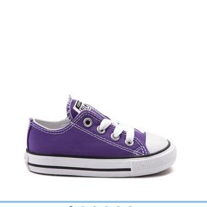 Electric Purple Baby Lowtop Converse Size 4